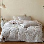 High-quality cotton percale bedding set with fine damask pattern and soft surface