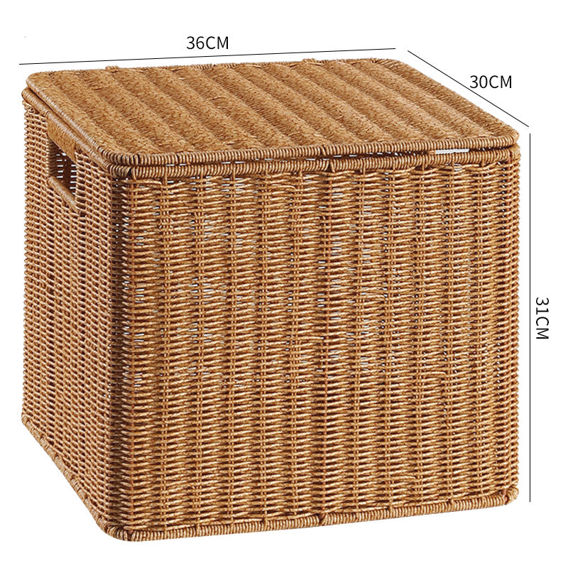 Handcrafted Rectangular Wicker Storage Box