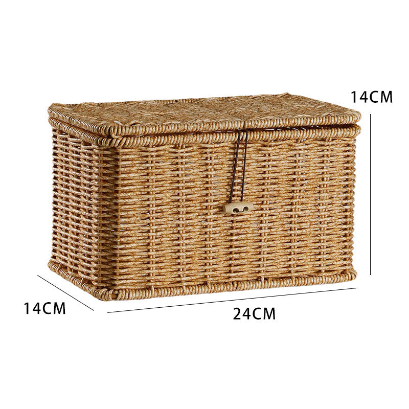 Handcrafted Rectangular Wicker Storage Box