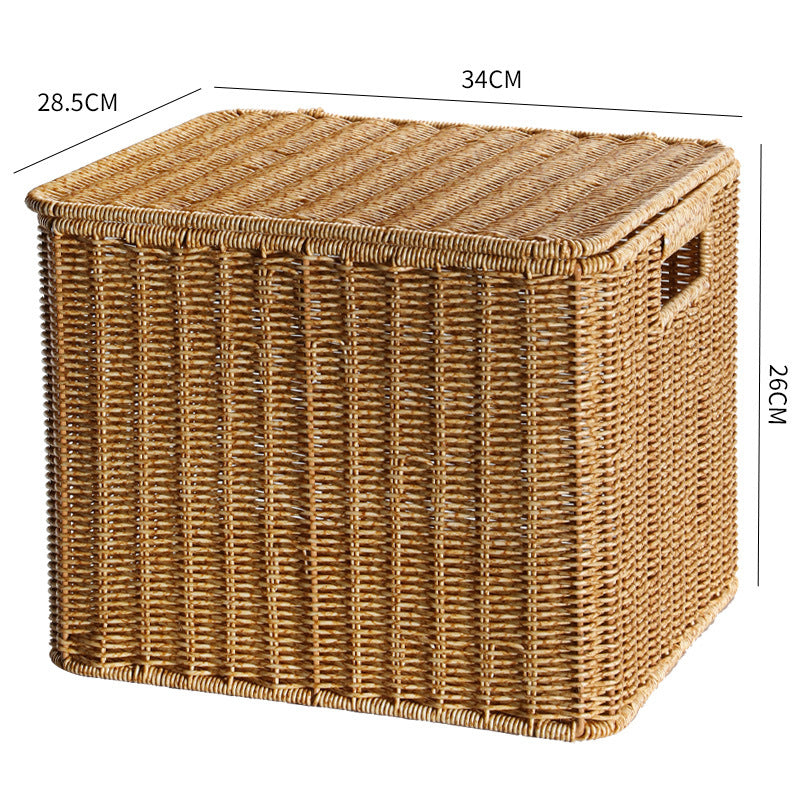 Handcrafted Rectangular Wicker Storage Box