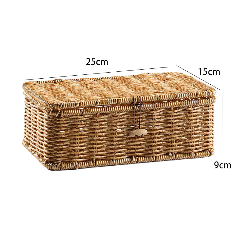 Handcrafted Rectangular Wicker Storage Box