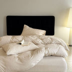 Bedding set made of breathable cotton-linen blend with light filling look