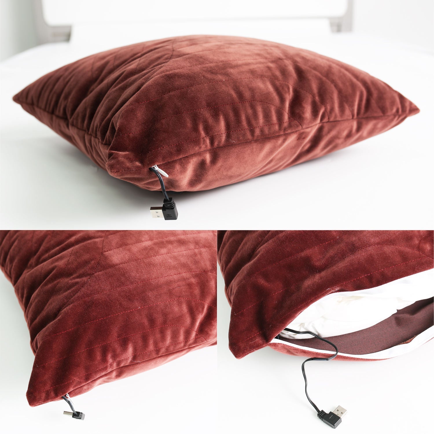 Decorative Cushion Cover with Honeycomb Pattern Vinantica