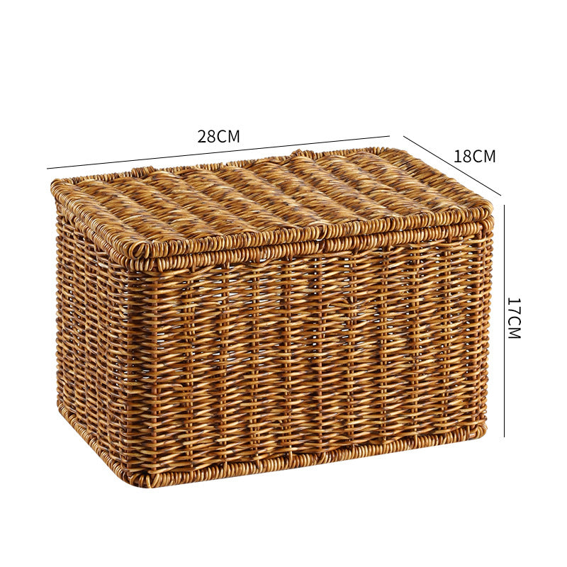 Handcrafted Rectangular Wicker Storage Box