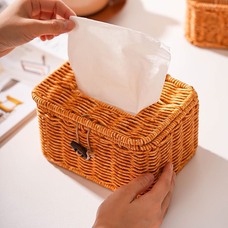 Handwoven Storage Box With Lid