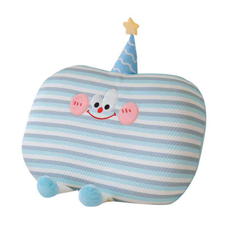 Plush pillow in cookie shape with cute face Vinantica