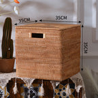 Rectangular Rattan Storage Basket