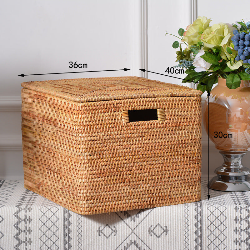 Rectangular Rattan Storage Basket