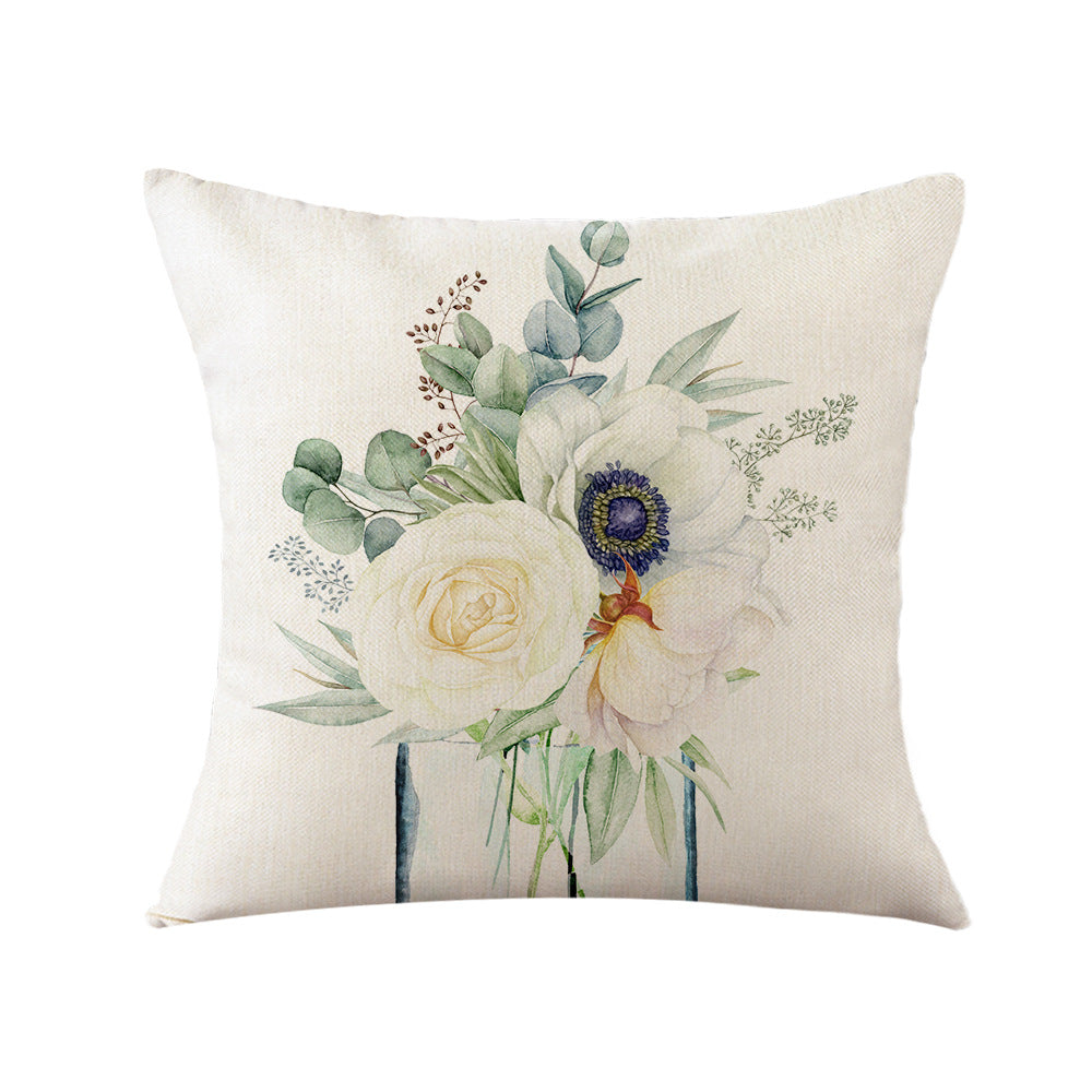 Elegant Cushion Cover with Floral Designs Vinantica