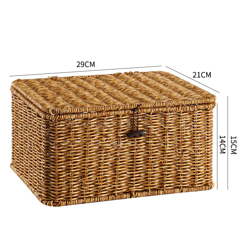 Handcrafted Rectangular Wicker Storage Box