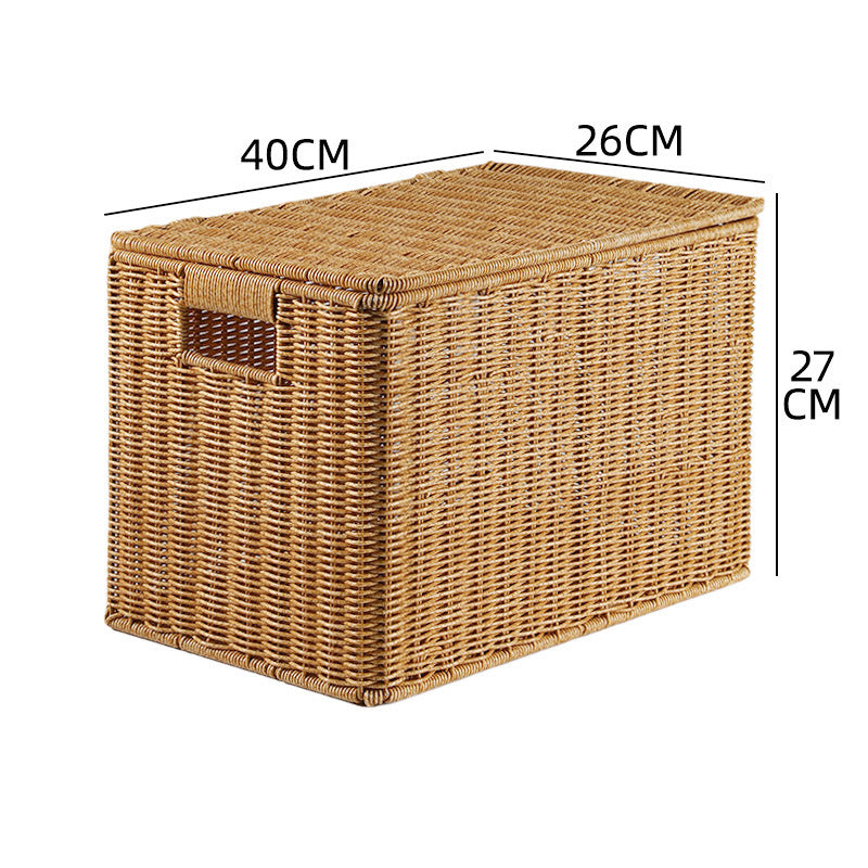 Handcrafted Rectangular Wicker Storage Box