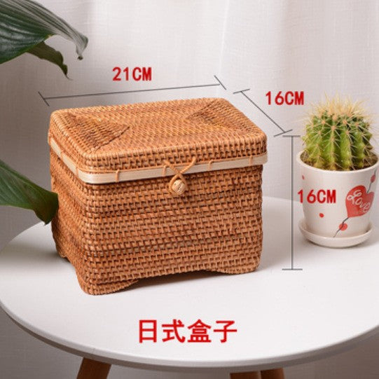 Stylish Storage Box Made Of Woven Natural Material