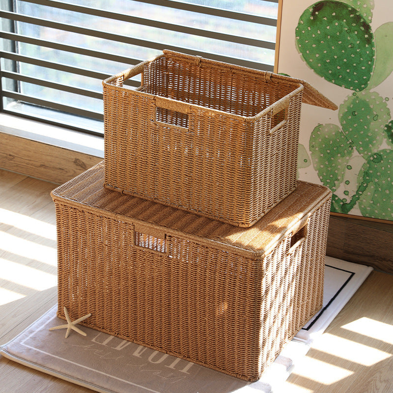 Multifunctional Storage Box Made Of Natural Wicker