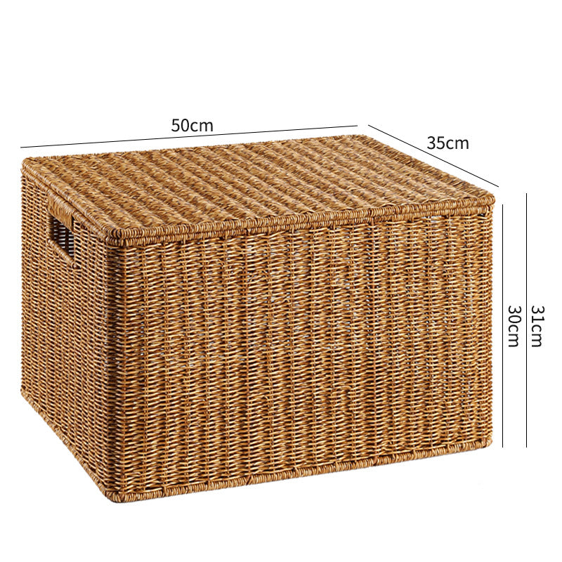 Handcrafted Rectangular Wicker Storage Box