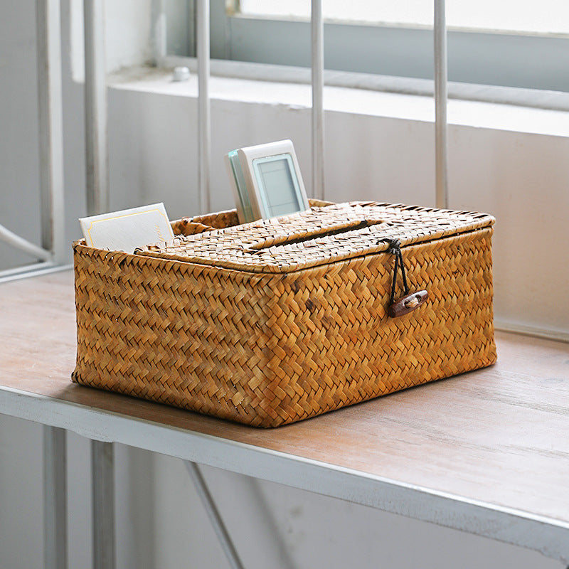 Artisan Woven Storage Box With Dividers