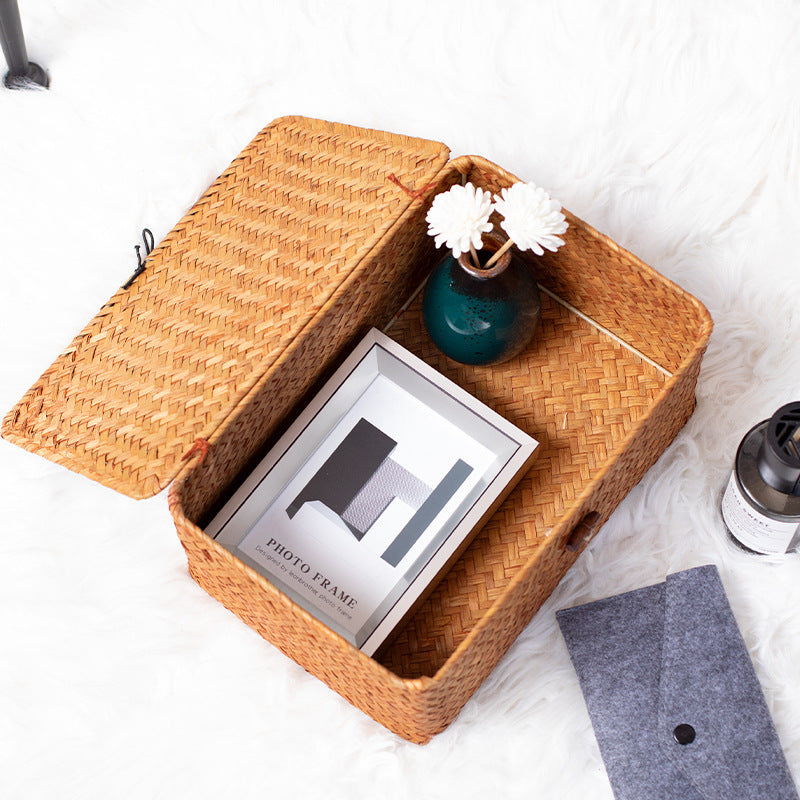 Handcrafted Oval Woven Storage Box