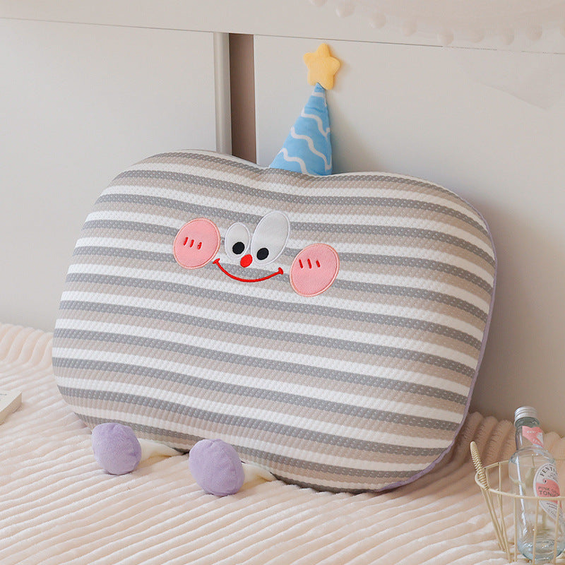 Plush pillow in cookie shape with cute face Vinantica