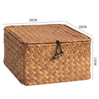 Handwoven Storage Box With Lid