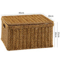 Handcrafted Rectangular Wicker Storage Box
