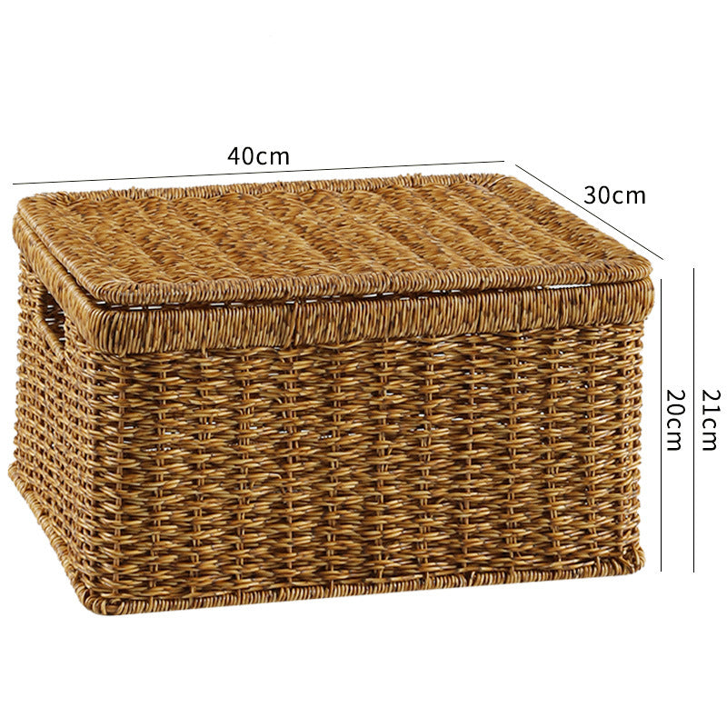 Handcrafted Rectangular Wicker Storage Box