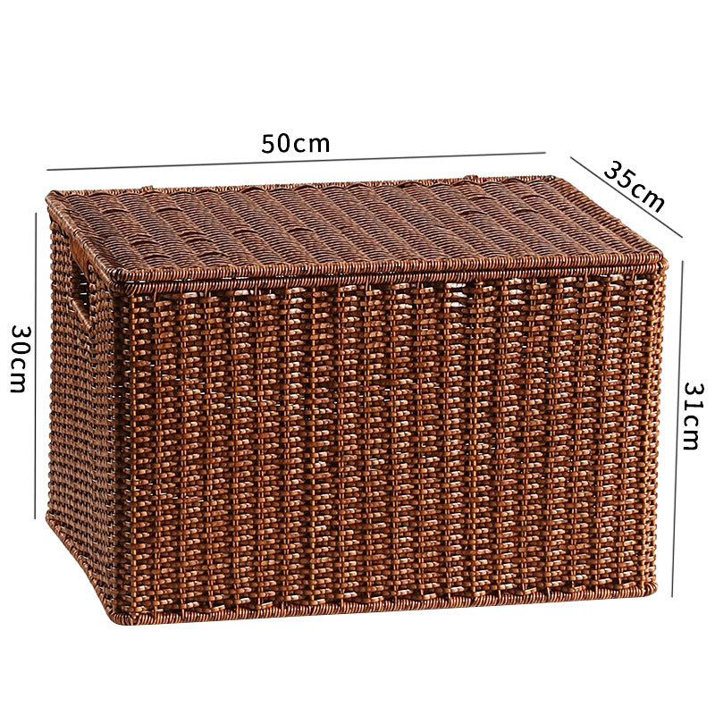 Woven Storage Chest With Built-In Handles