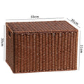 Woven Storage Chest With Built-In Handles