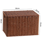 Woven Storage Chest With Built-In Handles