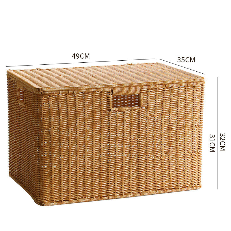 Multifunctional Storage Box Made Of Natural Wicker