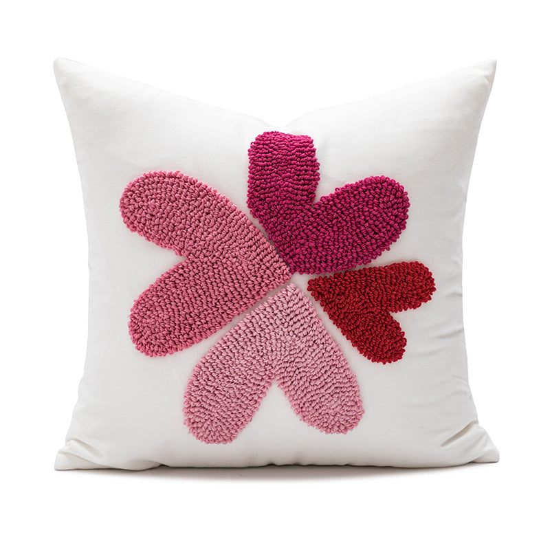 Decorative Pillowcase with Heart Pattern Vinantica
