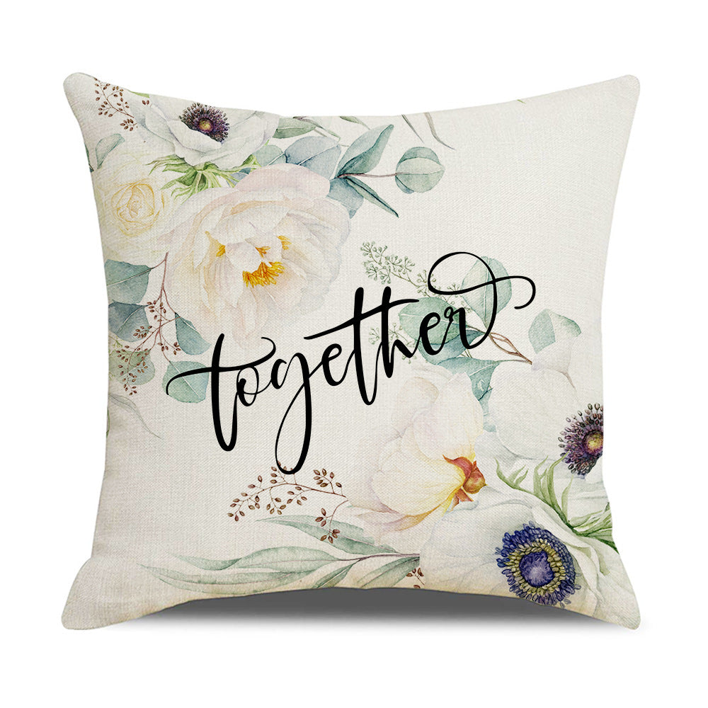 Elegant Cushion Cover with Floral Designs Vinantica