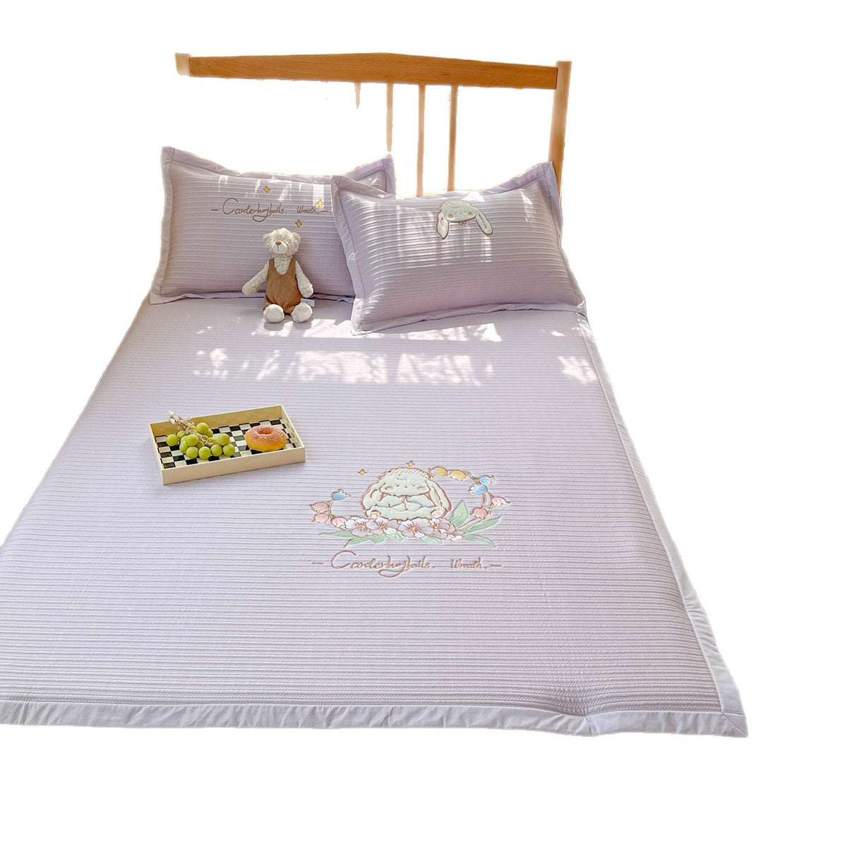 Reversible Children's Quilt with Embroidered Chick Designs