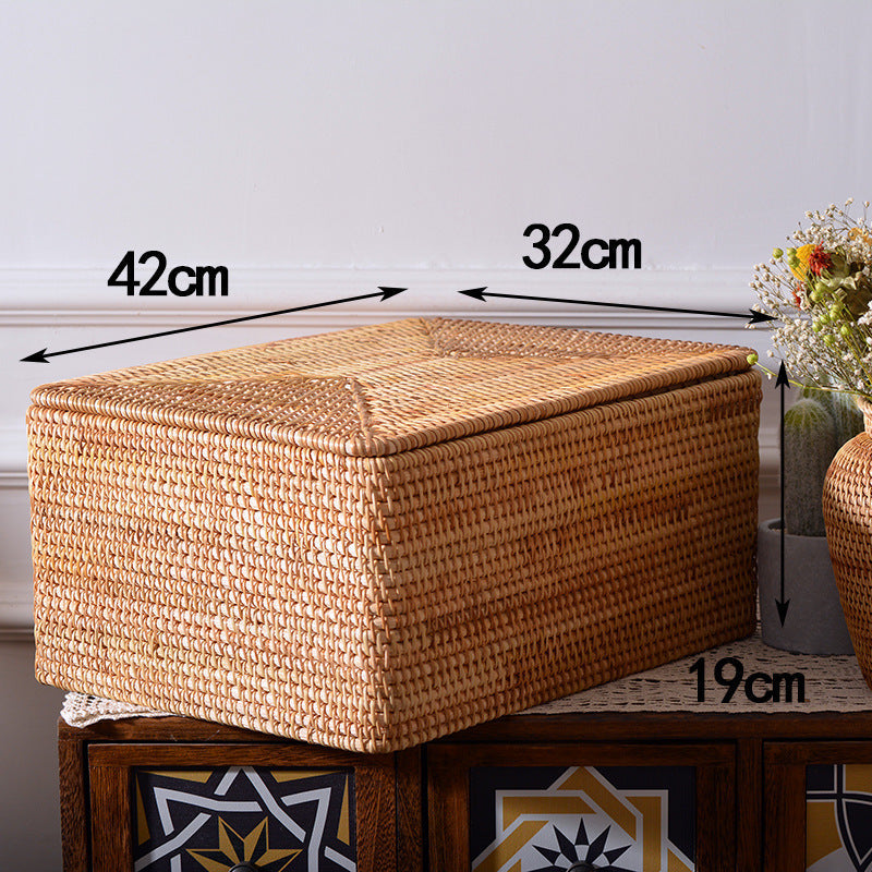 Rectangular Rattan Storage Basket