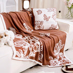 Decorative Throw Blanket with Floral Design Vinantica
