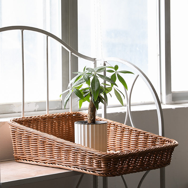 Portable Storage Box Made Of Woven Rattan