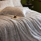 Premium cotton satin bedding set with watercolor wildflower print and extra soft satin finish