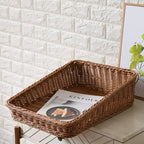 Portable Storage Box Made Of Woven Rattan