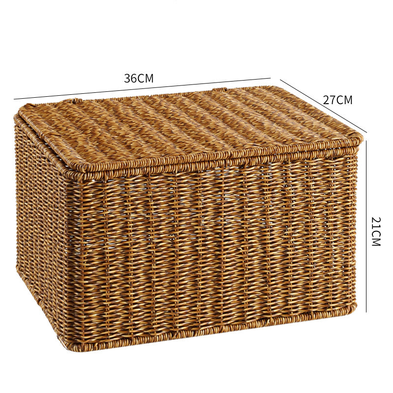 Handcrafted Rectangular Wicker Storage Box
