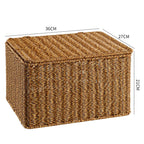 Handcrafted Rectangular Wicker Storage Box