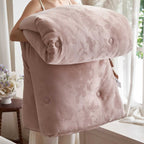 Padded futon mattress in jacquard floral pattern