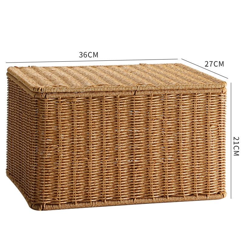 Handcrafted Rectangular Wicker Storage Box