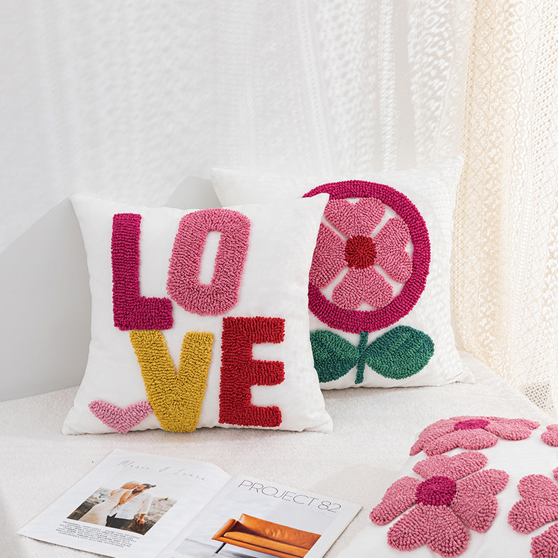 Decorative Pillowcase with Heart Pattern Vinantica