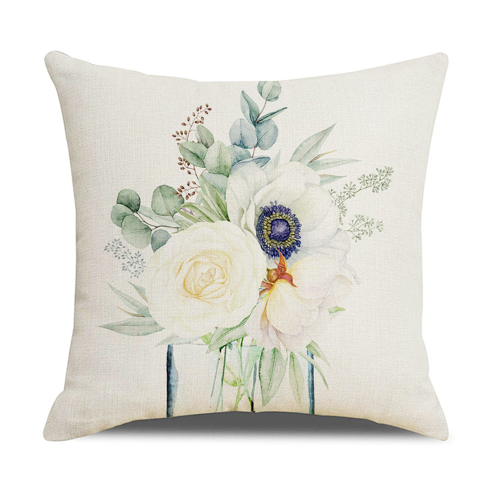 Elegant Cushion Cover with Floral Designs Vinantica