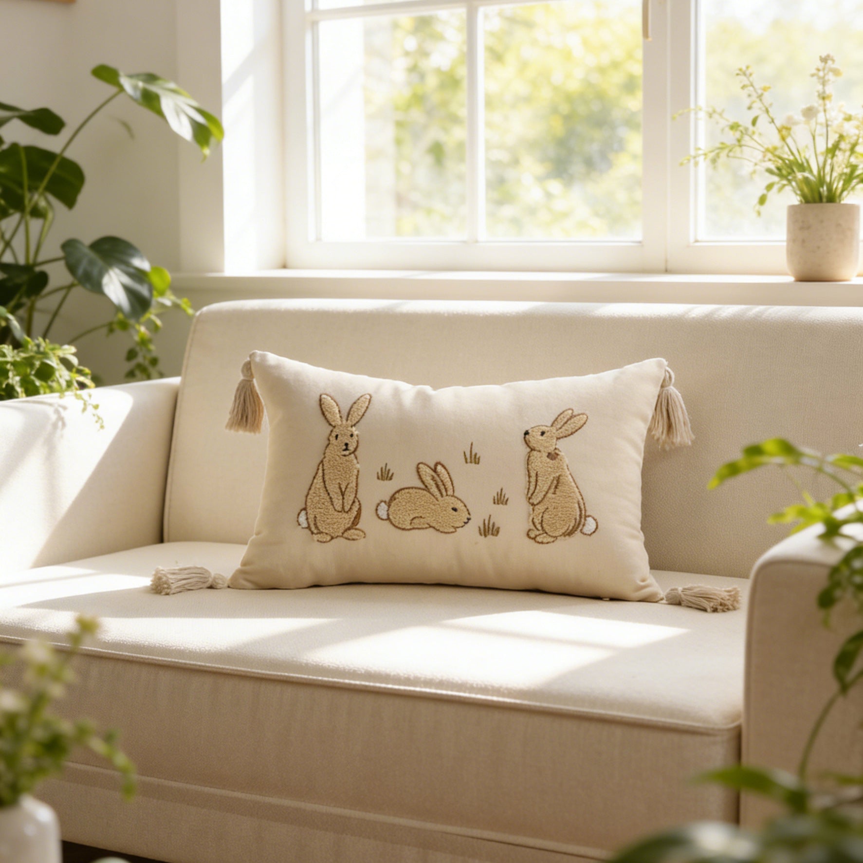 pillowcase with cute bunny motif Vinantica