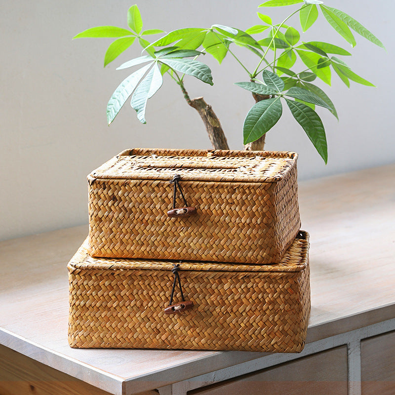 Artisan Woven Storage Box With Dividers