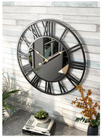 Vinantica | Metal Vintage Large Size Wall Clock with Mirror 39cm