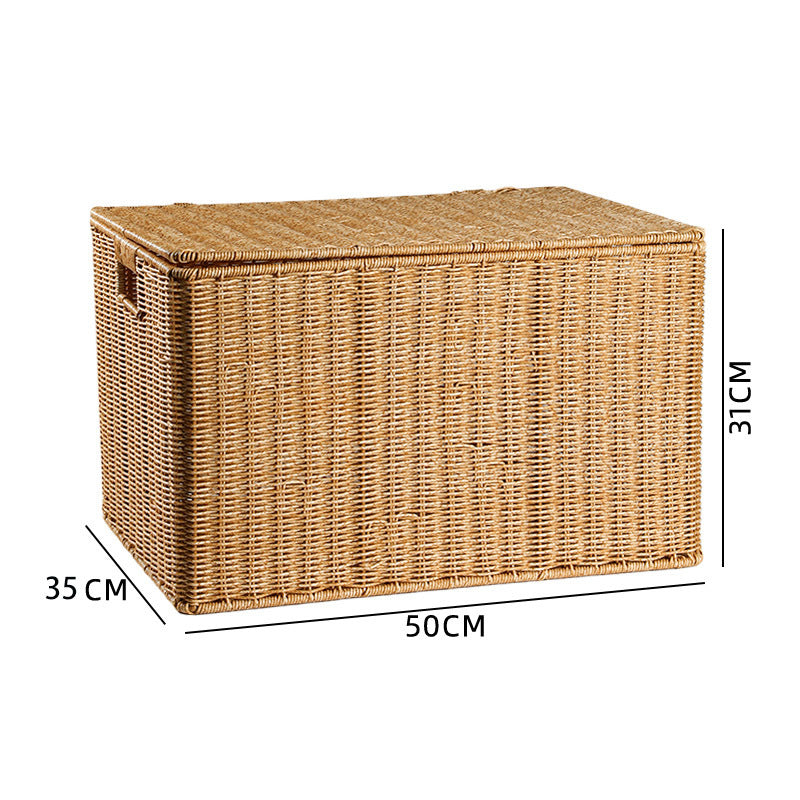 Handcrafted Rectangular Wicker Storage Box
