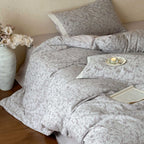 High-quality cotton percale bedding set with fine damask pattern and soft surface