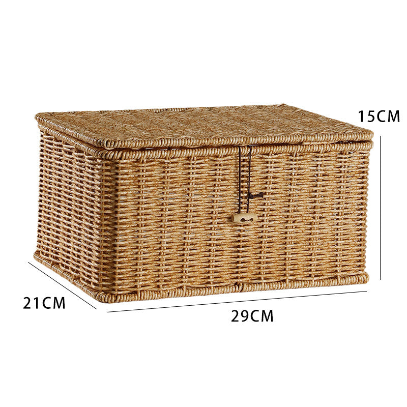 Handcrafted Rectangular Wicker Storage Box