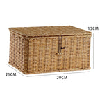 Handcrafted Rectangular Wicker Storage Box
