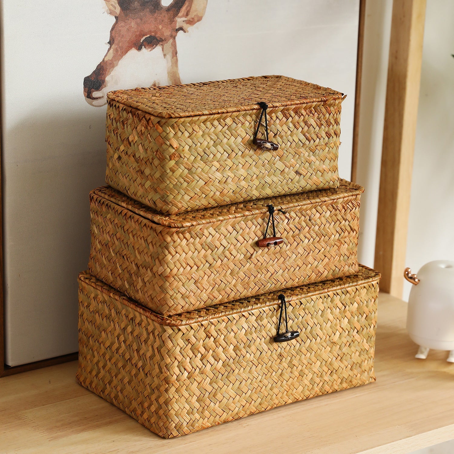 Handcrafted Oval Woven Storage Box